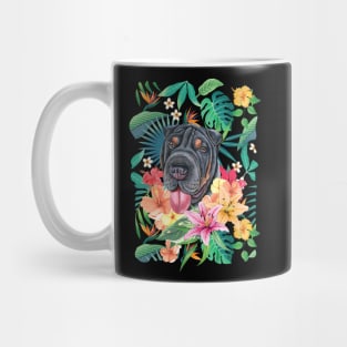 Tropical Black and Tan Shar Pei Mug